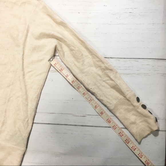 Anthropologie Cream turtleneck wool sweater size s - Picture 5 of 11